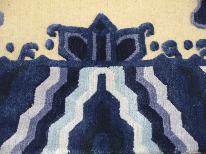 16190 Dragon Rug Imperial Silk China hand-knotted beige blue