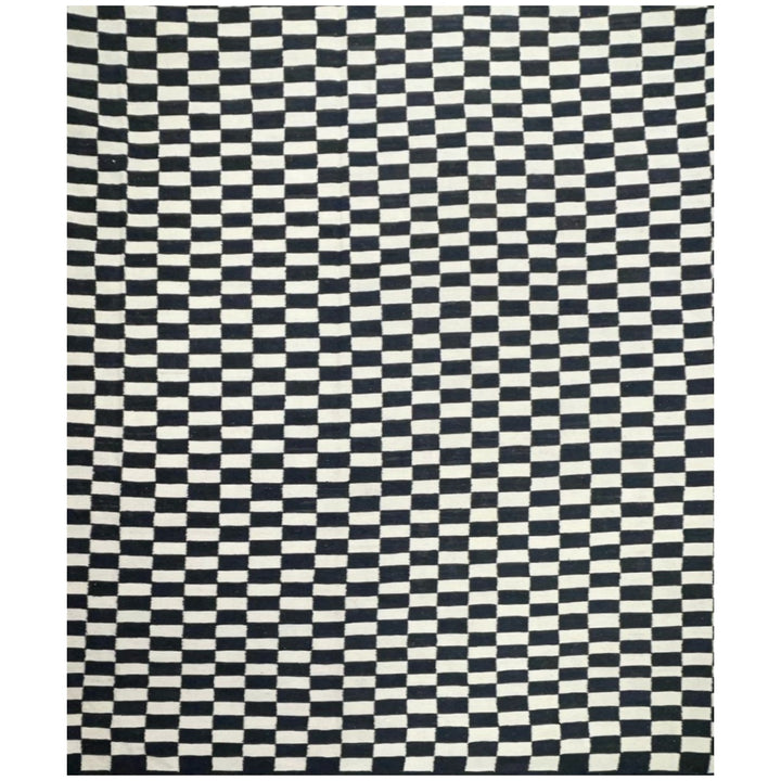 MAZANDARAN Palatial Kilim ROXANE Flatweave 15 x 12 ft Black Wool-White 16427