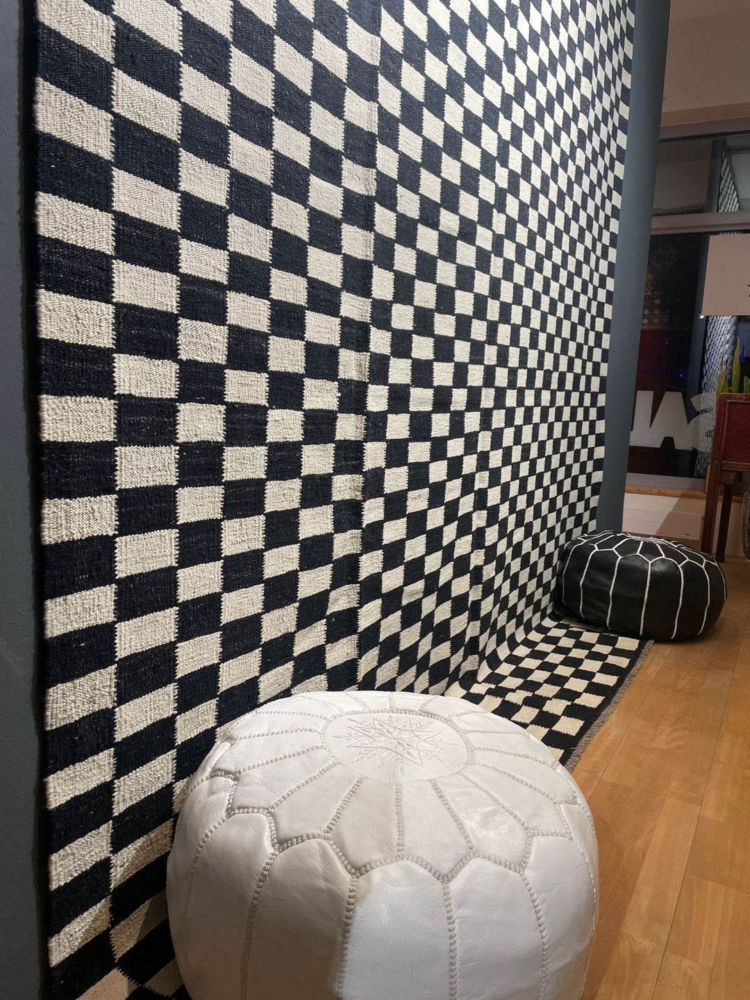 MAZANDARAN Kilim ROXANE Flatweave 15 x 12 ft Black Wool-White 16427