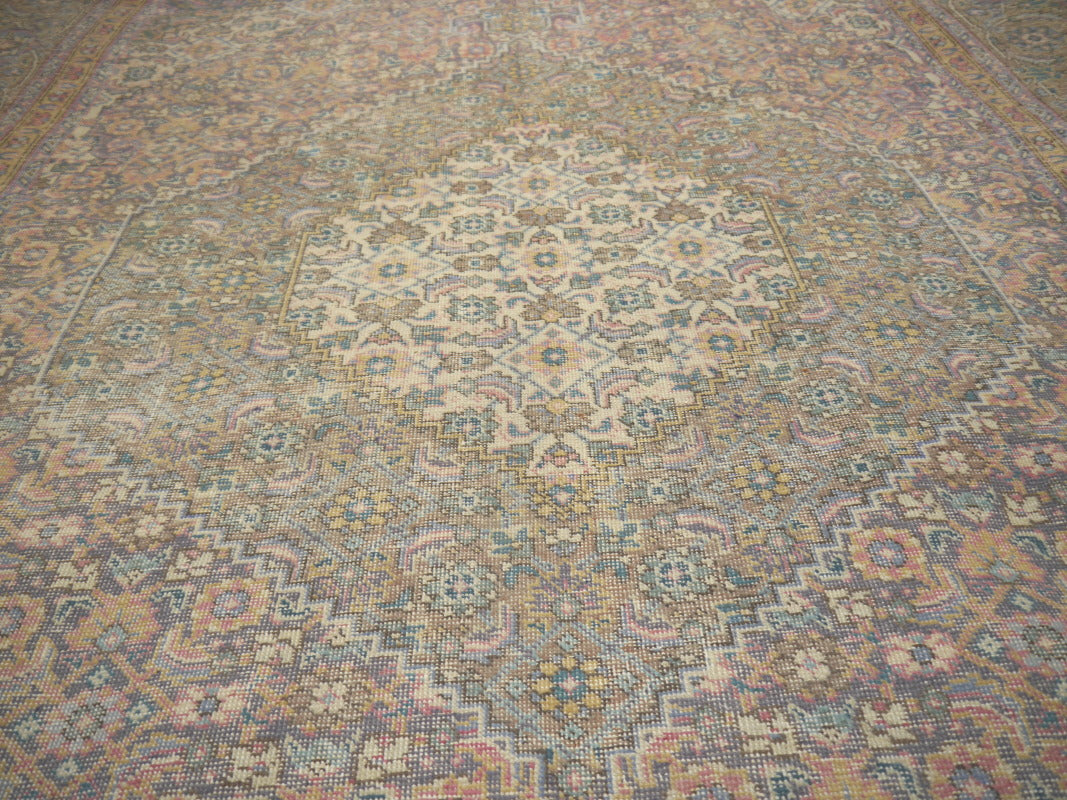 11’5 x 8’2 Classic Vintage Rug Muted Red Beige, Red, Green & Brown