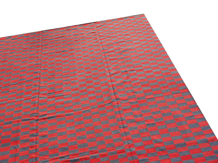 Mazandaran Roxane Kelim 400 × 300 cm Rood Grijs Platgeweven | 16429