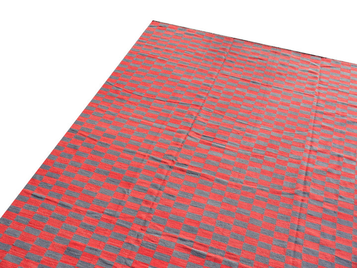 Mazandaran Roxane Kelim 400 × 300 cm Rood Grijs Platgeweven | 16429