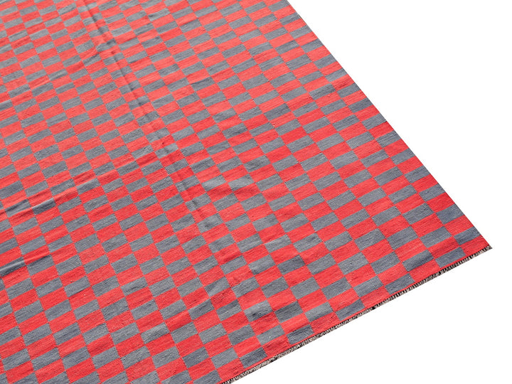 Mazandaran Roxane Kelim 400 × 300 cm Rood Grijs Platgeweven | 16429