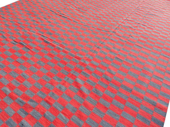 Mazandaran Roxane Kelim 400 × 300 cm Rood Grijs Platgeweven | 16429
