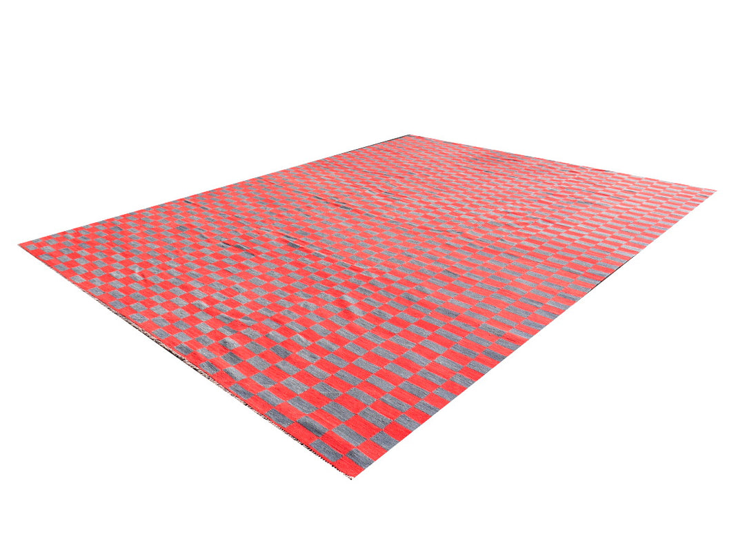 Mazandaran Roxane Kelim 400 × 300 cm Rood Grijs Platgeweven | 16429