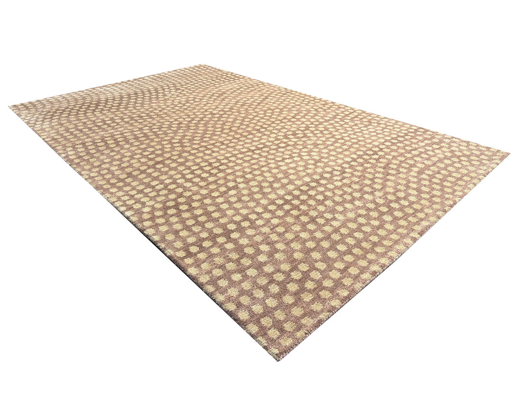 Samé Komon Silk Rug Japanese Sharkskin 4 × 6 ft (180 × 120 cm) Rosewood | 16573