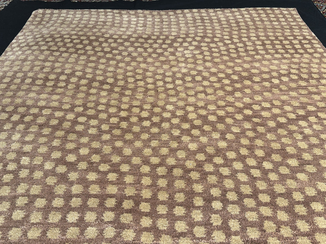 Samé Komon Silk Rug Japanese Sharkskin 4 × 6 ft (180 × 120 cm) Rosewood | 16573