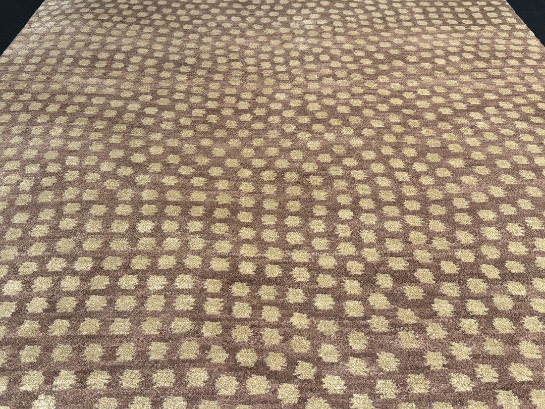 Samé Komon Silk Rug Japanese Sharkskin 4 × 6 ft (180 × 120 cm) Rosewood | 16573