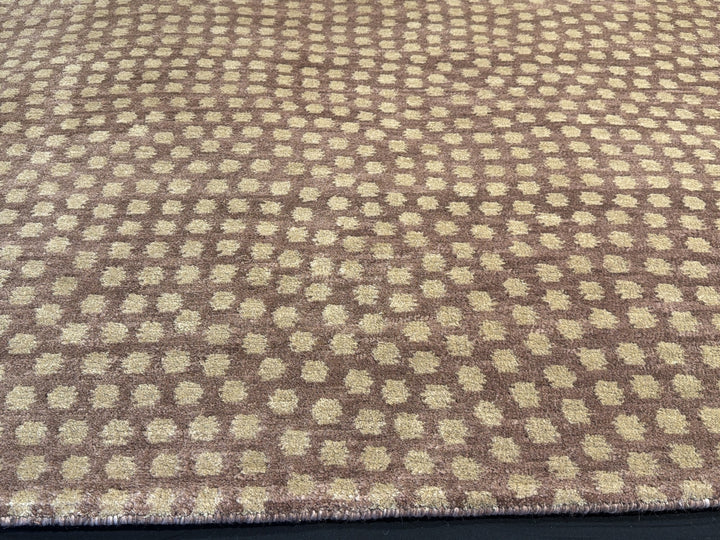 Samé Komon Silk Rug Japanese Sharkskin 4 × 6 ft (180 × 120 cm) Rosewood | 16573