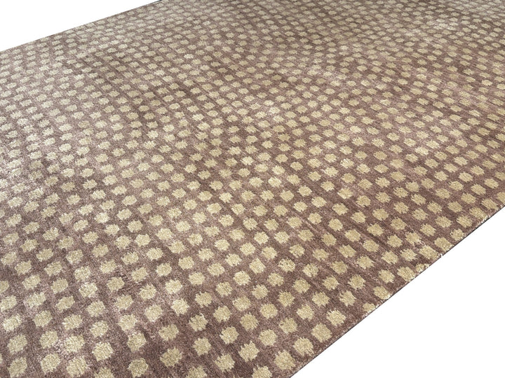Samé Komon Silk Rug Japanese Sharkskin 4 × 6 ft (180 × 120 cm) Rosewood | 16573