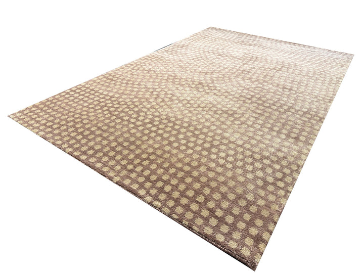 Samé Komon Silk Rug Japanese Sharkskin 4 × 6 ft (180 × 120 cm) Rosewood | 16573