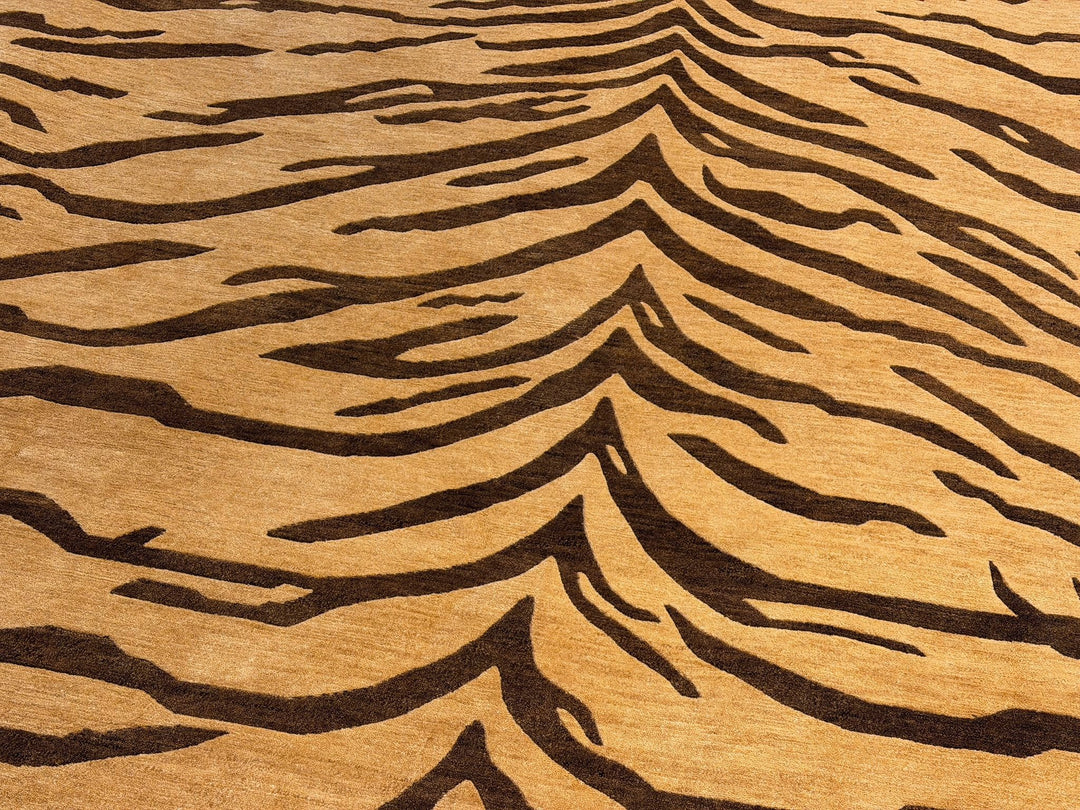 Tibetaans Tijger Vloerkleed Art Deco 350 × 250 cm Beige | 16583