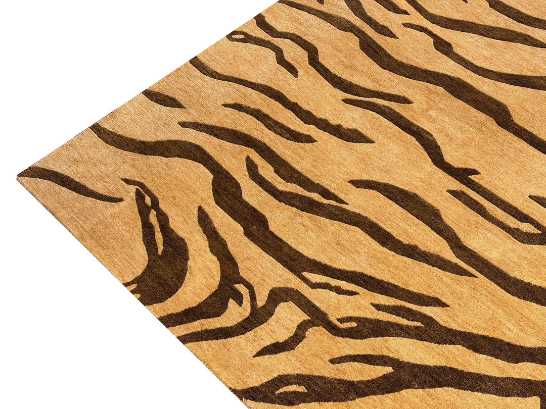 Tibetaans Tijger Vloerkleed Art Deco 350 × 250 cm Beige | 16583