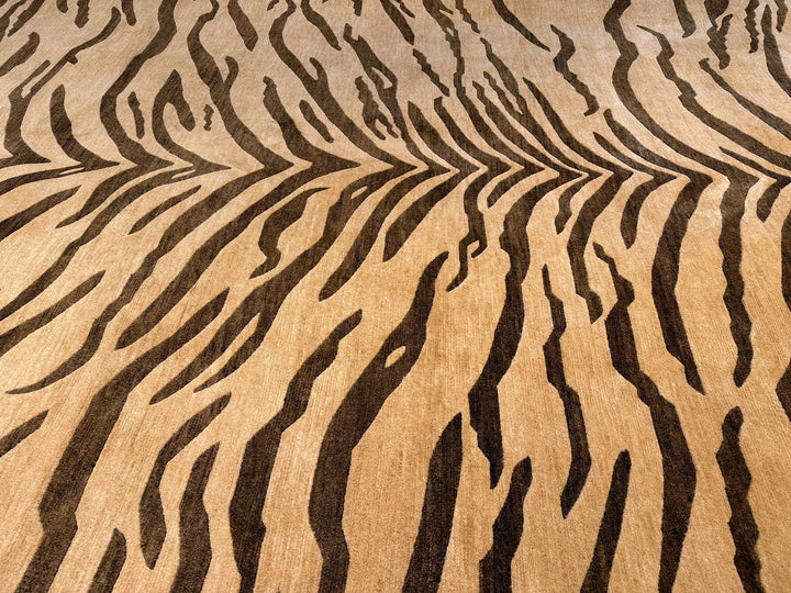 Tibetaans Tijger Vloerkleed Art Deco 350 × 250 cm Beige | 16583