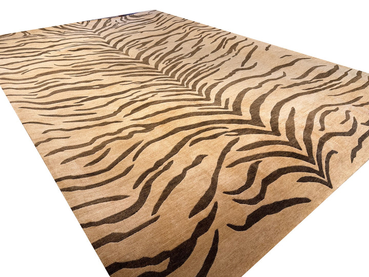 Tibetaans Tijger Vloerkleed Art Deco 350 × 250 cm Beige | 16583