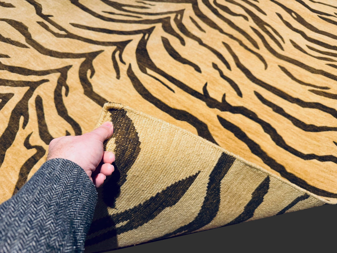 Tibetaans Tijger Vloerkleed Art Deco 350 × 250 cm Beige | 16583