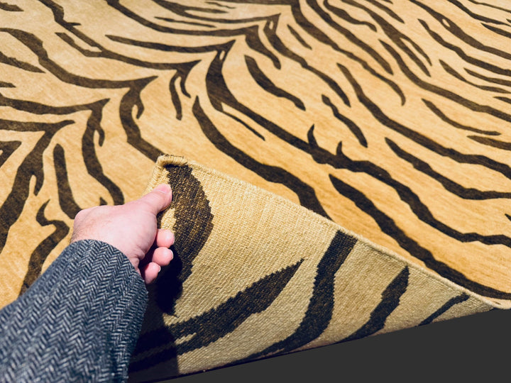 Tibetaans Tijger Vloerkleed Art Deco 350 × 250 cm Beige | 16583