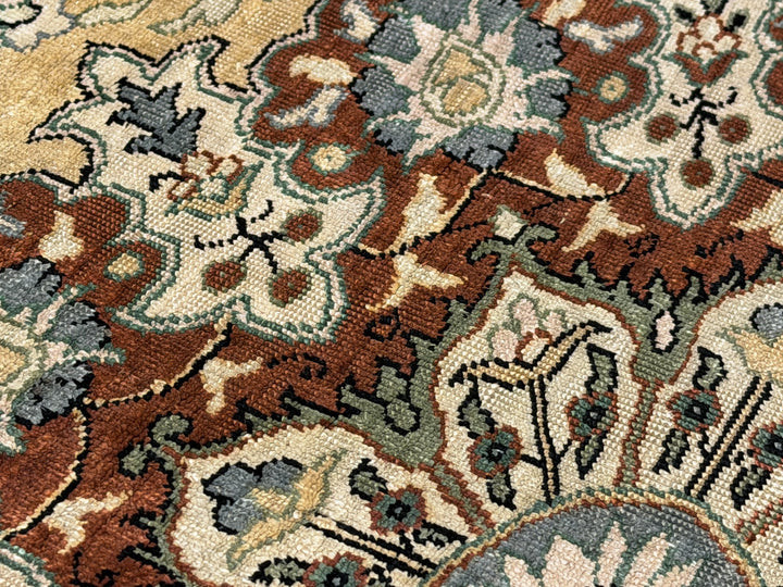 Tapis en soie Hereke Médaillon Or 170 × 122 cm | 16600