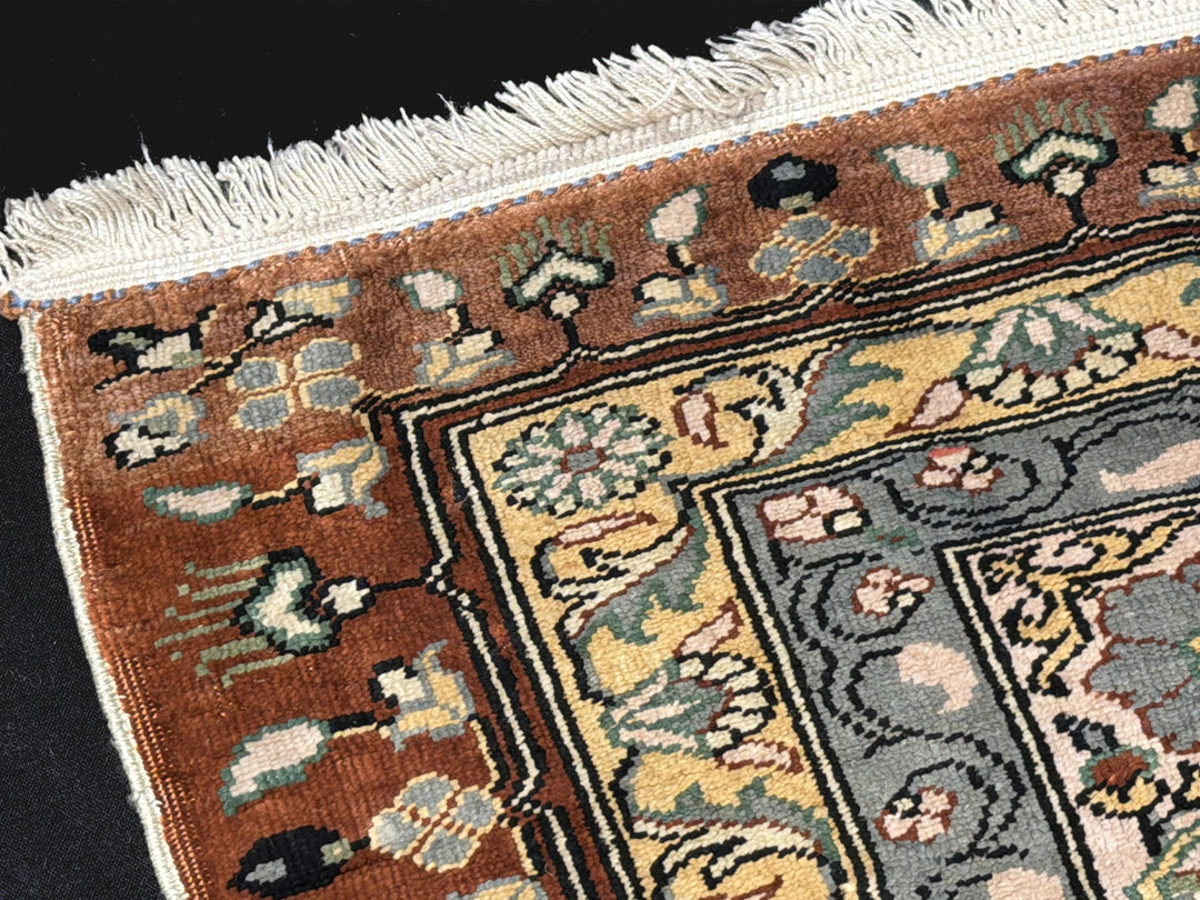 Tapis en soie Hereke Médaillon Or 170 × 122 cm | 16600