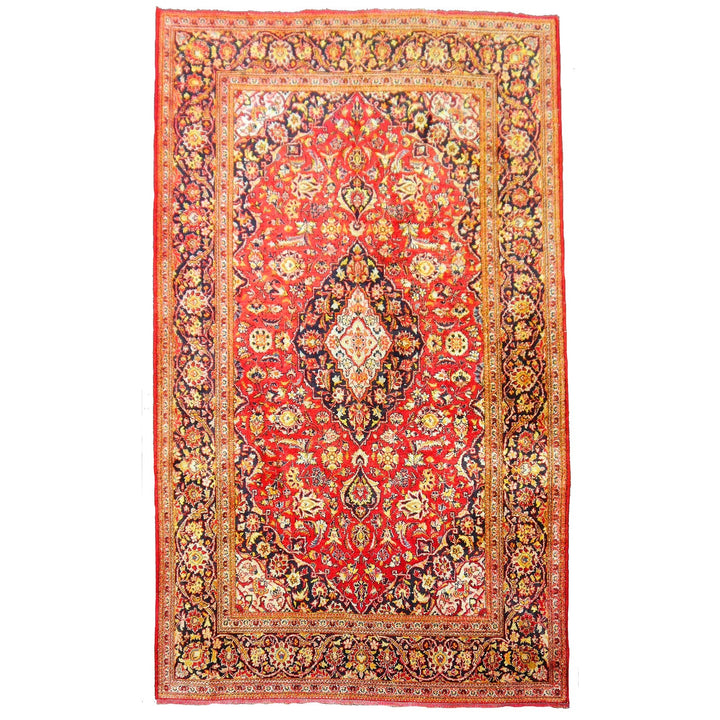 Kashan Silk Rug 5 × 7 ft (210 × 138 cm) Red | 14504
