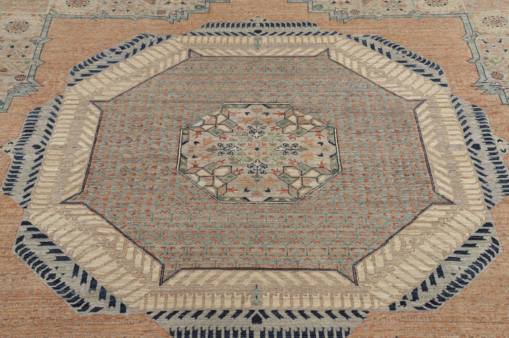 Mamluk rug 476964 — handspun wool pile, 8 mm, surface detail