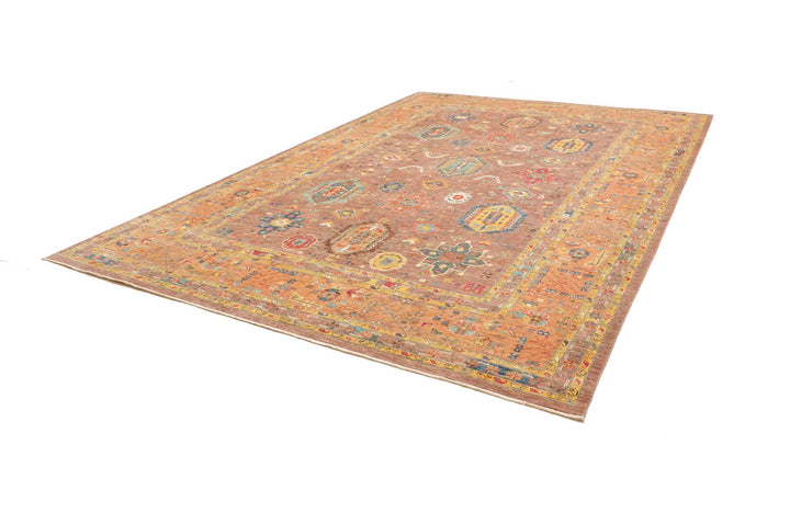 Karakul Teppich 9 x 12 ft (272 x 379 cm) Rosenholz Apricot handgeknüpft | 482488