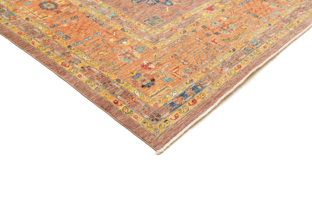 Karakul Teppich 9 x 12 ft (272 x 379 cm) Rosenholz Apricot handgeknüpft | 482488