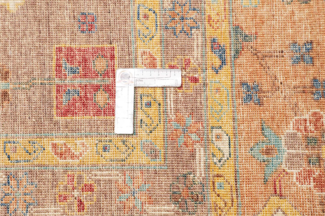 Karakul Teppich 9 x 12 ft (272 x 379 cm) Rosenholz Apricot handgeknüpft | 482488