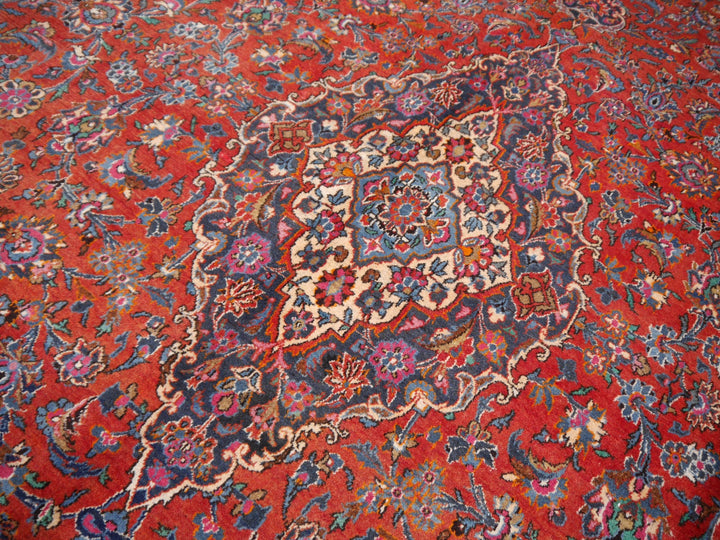 Tapis Kashan palais vintage rouge floral 434 × 317 cm | 14329