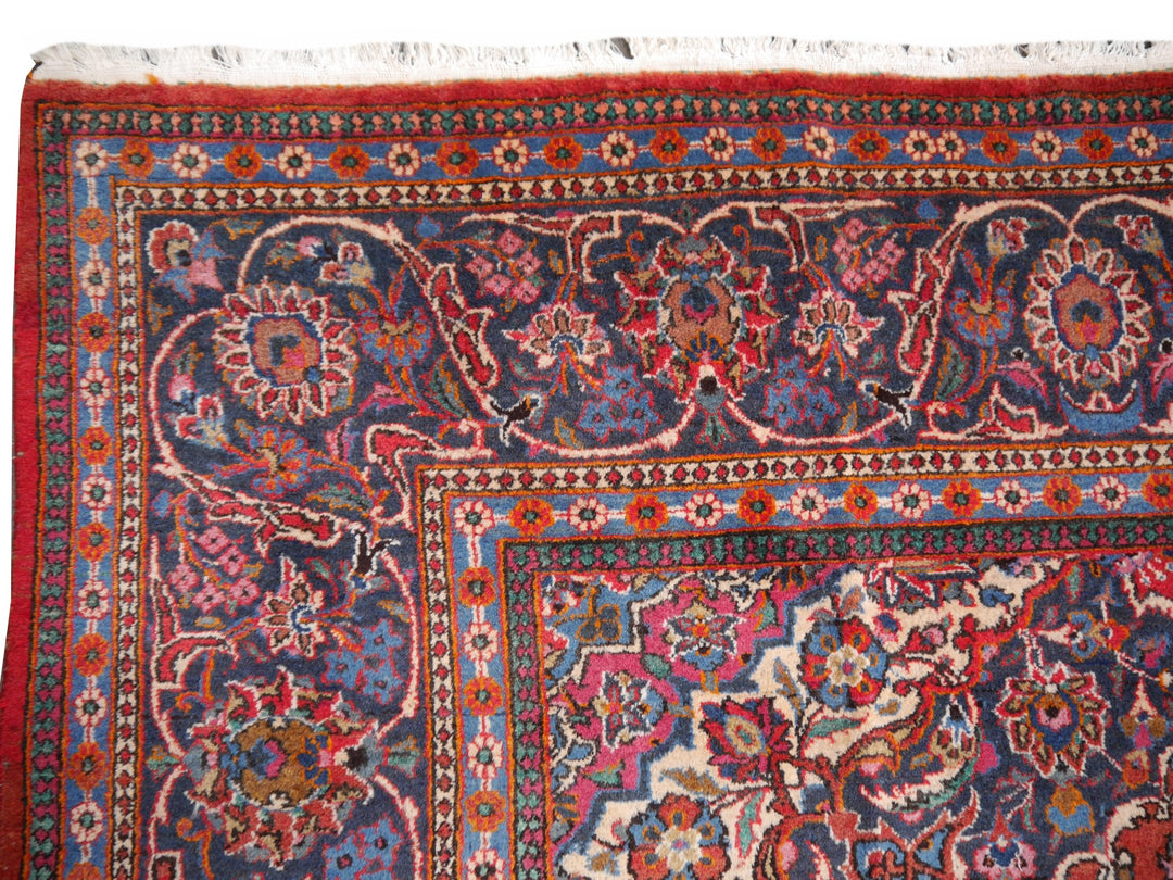 Tapis Kashan palais vintage rouge floral 434 × 317 cm | 14329
