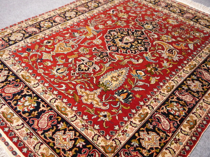 Özipek Hereke silk rug 14279 — detail 04