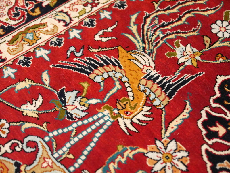 Özipek Hereke silk rug 14279 — detail 09