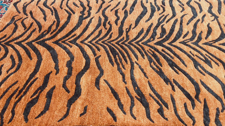 Tibetan Tiger Rug 6 x 3 ft hand-knotted - Djoharian Design 16469