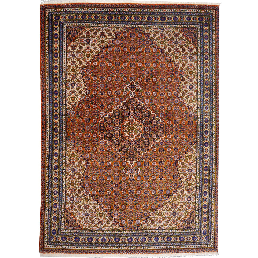 Tabriz Persian Rug 7x5 ft 50 Raj Hand-Knotted Fine Wool Carpet