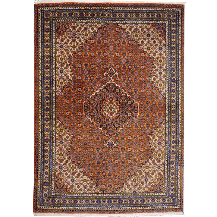 Tabriz Persian Rug 7x5 ft 50 Raj Hand-Knotted Fine Wool Carpet