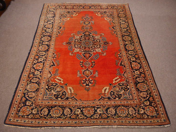 14825 kashan rug antique 7 x 4 ft