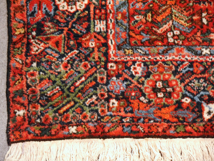 Vintage Karaja Heriz Rug 6 × 5 ft (195 × 147 cm) Geometric Red | 14865