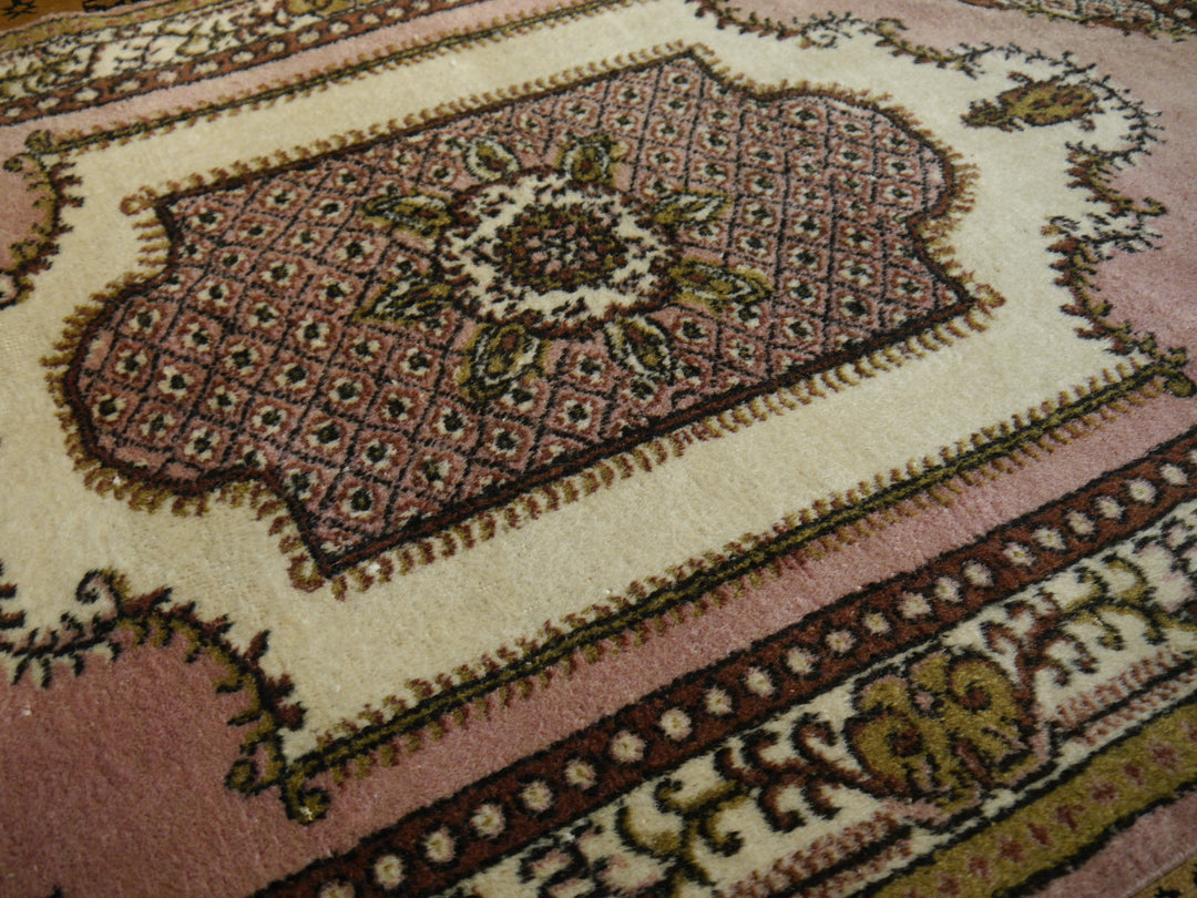 Ladik Teppich Türkisch Vintage Medaillon Altrosa Elfenbein 122 × 205 cm | 15038