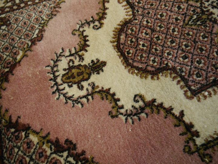 Ladik Teppich Türkisch Vintage Medaillon Altrosa Elfenbein 122 × 205 cm | 15038