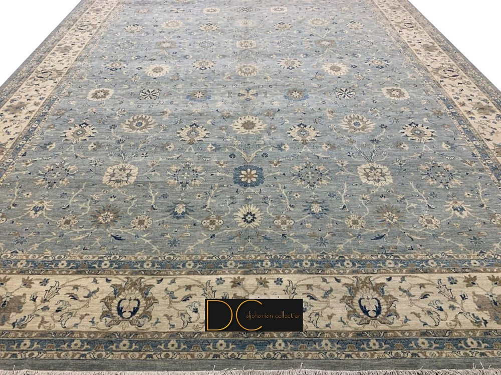 This extraordinary palatial carpet, measuring an impressive&nbsp;28 x 14 feet, is a masterpiece of traditional craftsmanship designed for the world’s most prestigious interiors. Its vast scale makes it a rare find, perfectly suited for grand ballrooms, formal dining halls, or expansive living estates.