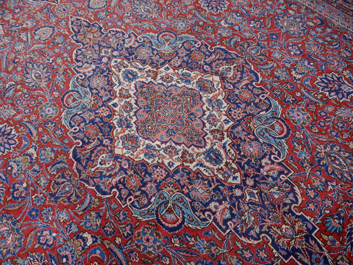Palatial Kashan antique oversize Persian rug 18 x 11 ft