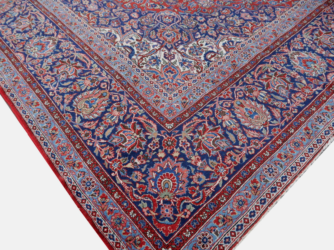 Palatial Kashan antique oversize Persian rug 18 x 11 ft