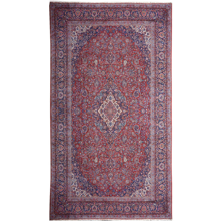 Palatial Kashan antique oversize Persian rug 18 x 11 ft